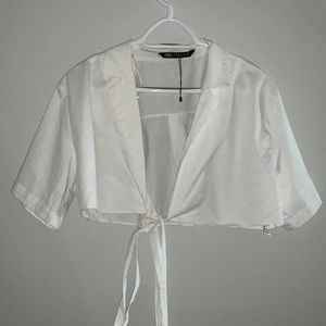 Zara double wrap blouse.